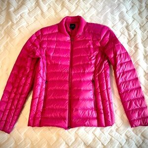 Armani Exchange Fuchsia Puffer Jacket